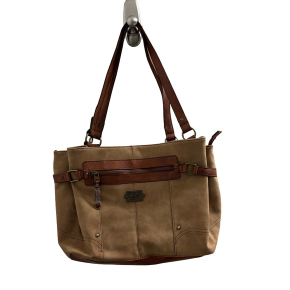 b.o.c. Brown Messenger Bag with Vintage Faux Leather Style - Picture 9 of 10